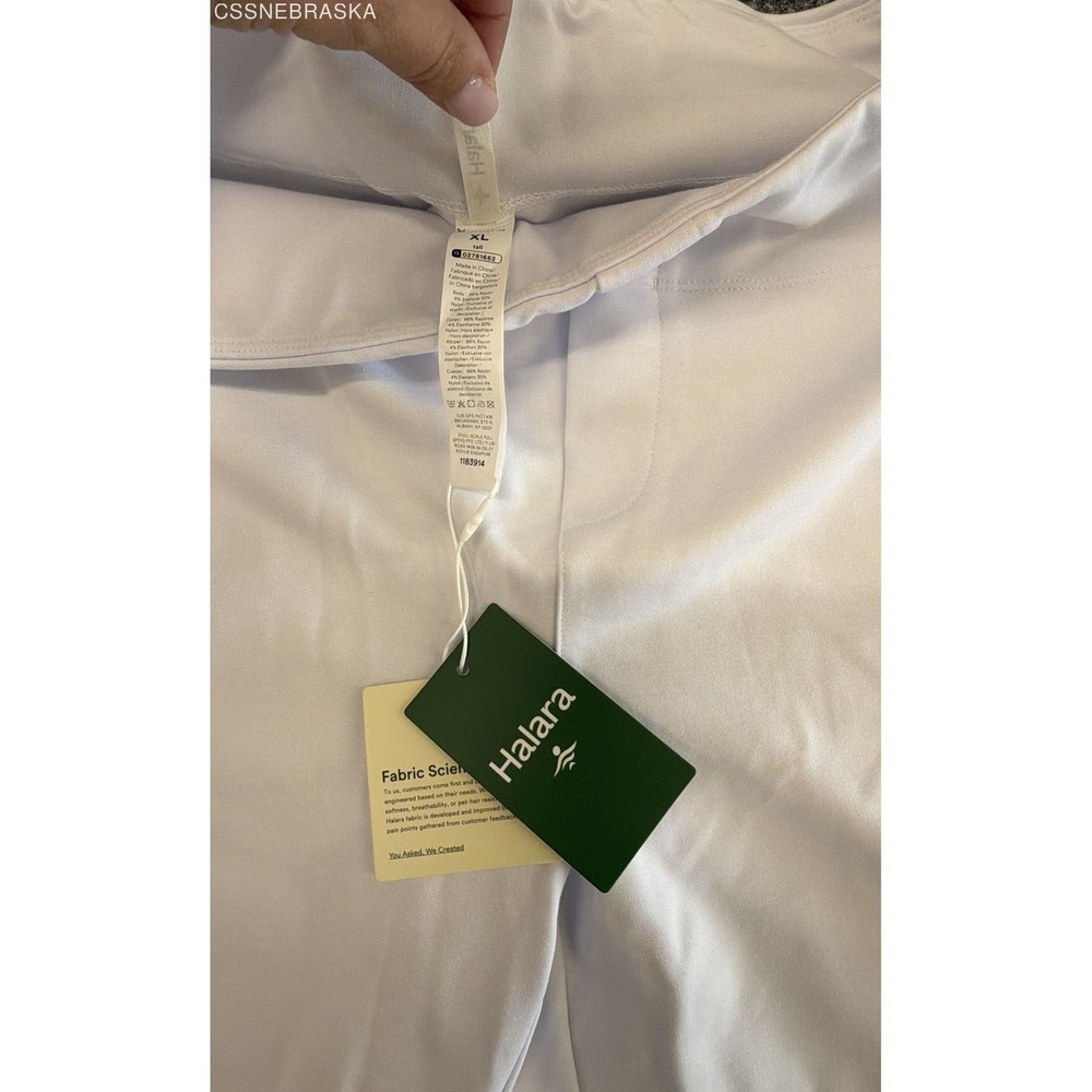 Halara Women's White Wide Leg Flare Athleisure Pants High Waisted Sz XL Tall NWT - Picture 5 of 10